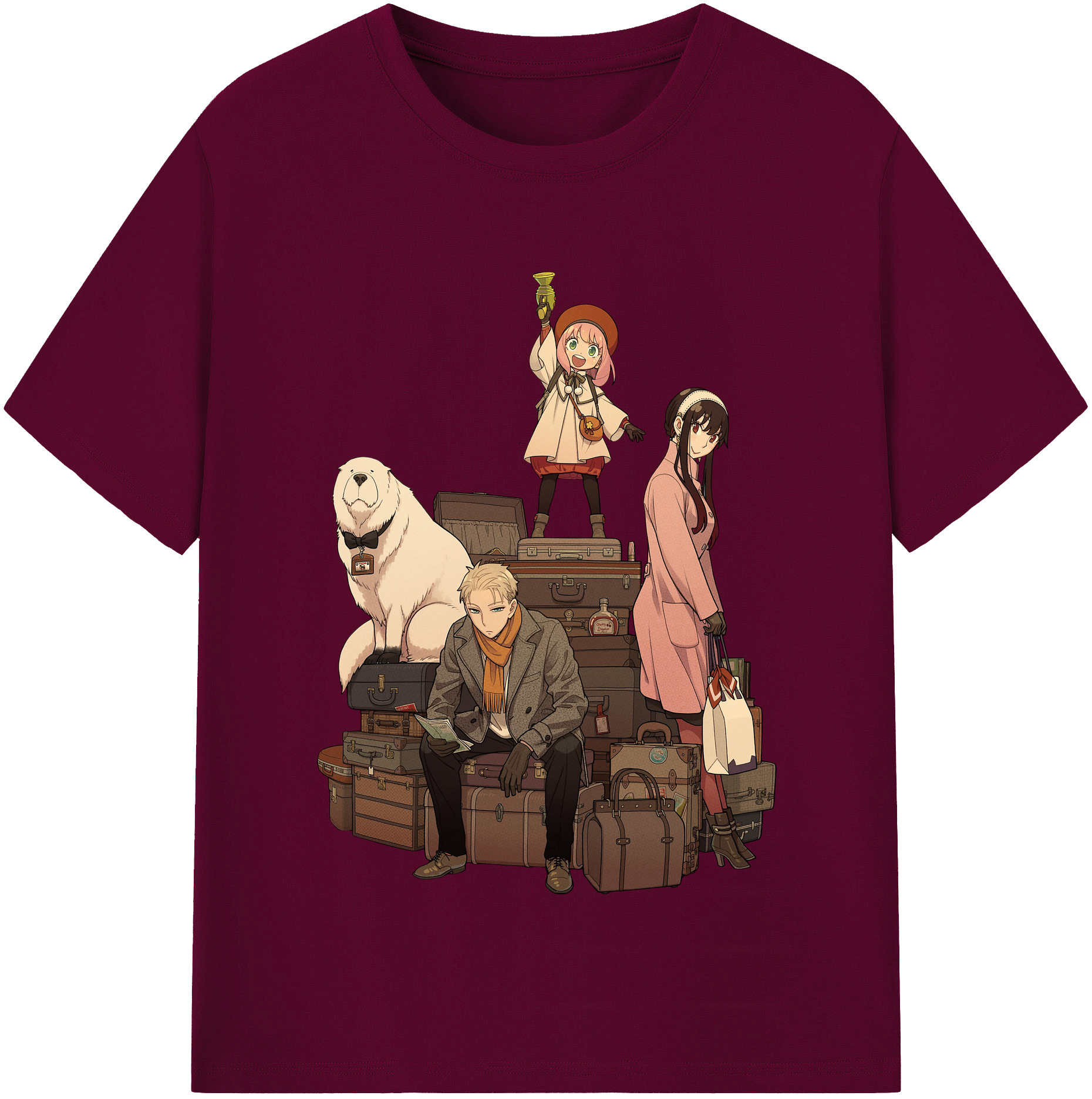 （画像用） SPY×FAMILY间谍家家酒 レディースカジュアルプリントTシャツ（綿100％）